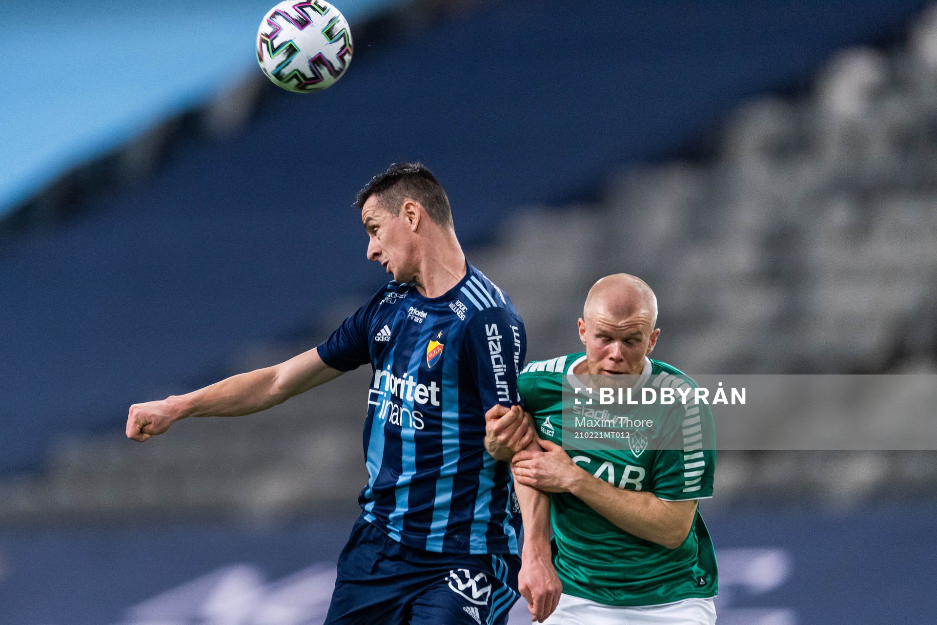 Djurgårdens Haris Radetinac och Brages Lukas Hiltunen