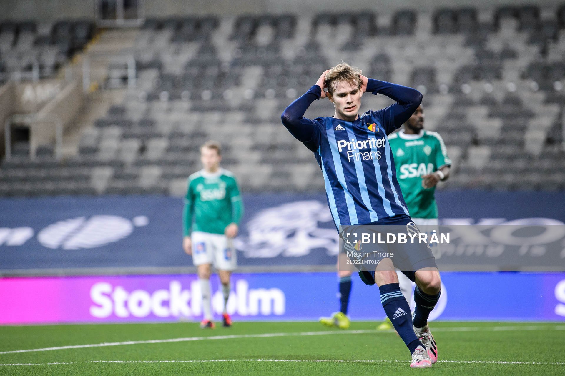 Djurgårdens Hampus Finndell deppar