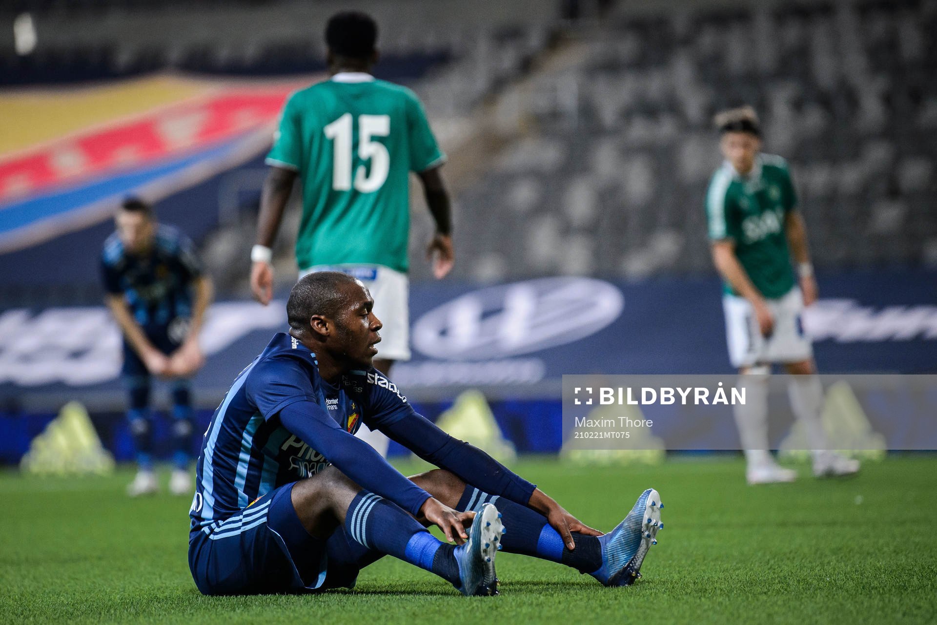 Djurgårdens Edward Chilufya deppar