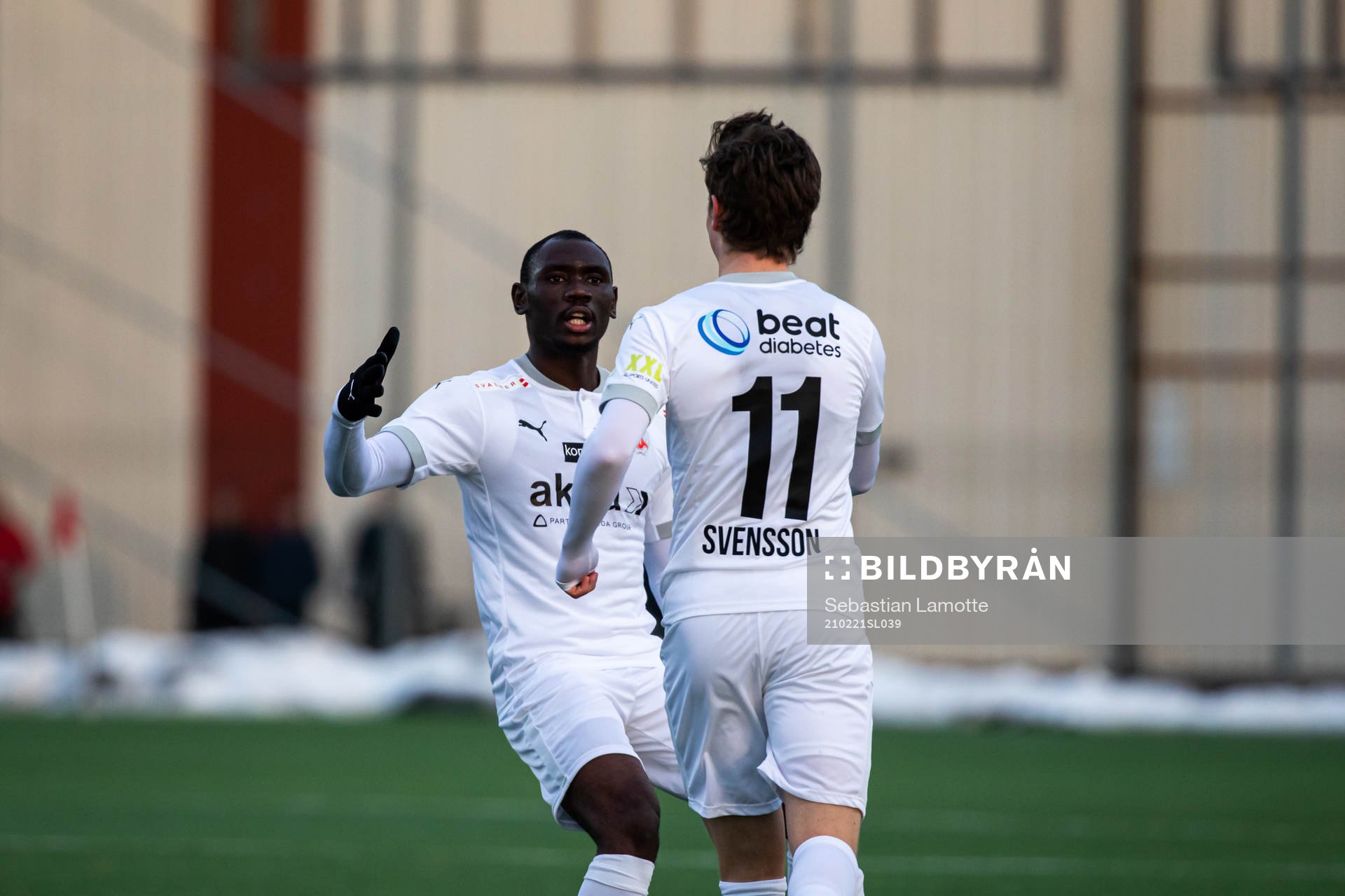 Helsingborgs Max Svenssonhar kvitterat till 1-1 och jublar