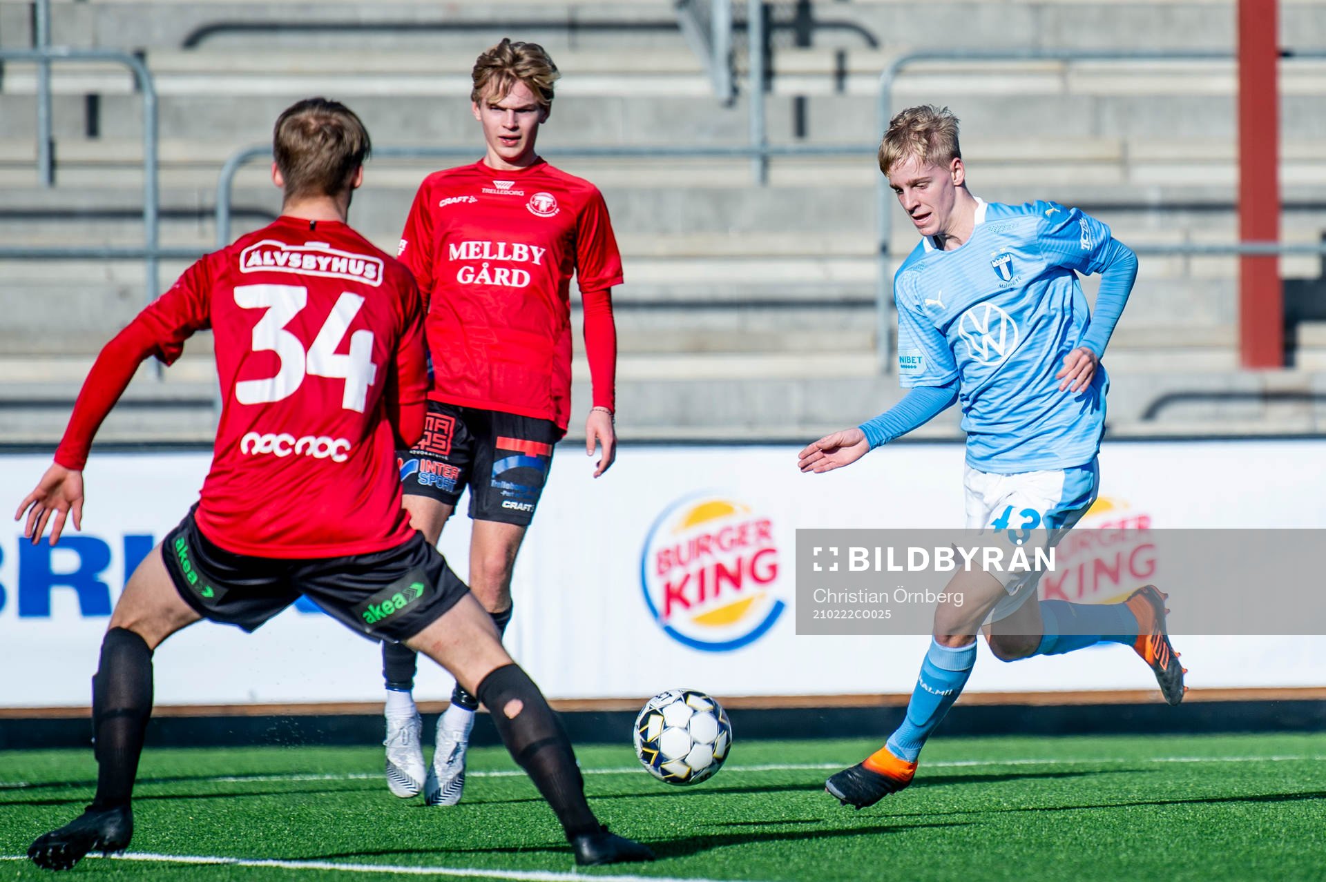 Malmö FFs Emil Lindman mot Trelleborgs Sebastian Ellhult