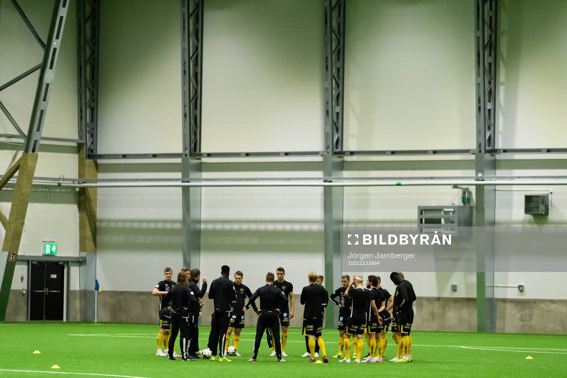 Elfsborgs spelare värmer upp inför fotbollsmatchen i Svenska Cupen mellan Elfsborg och Degerfors den 22 februari 2021 i Borås. 