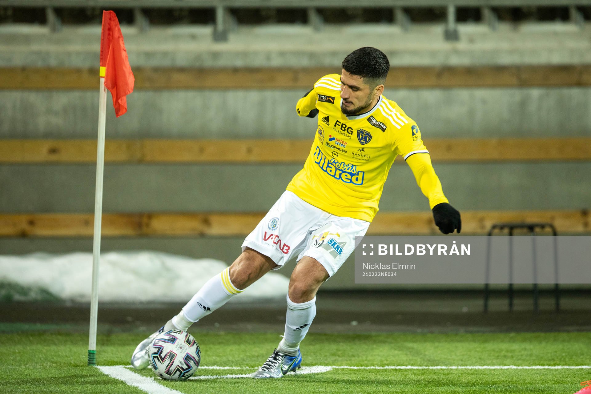 Falkenbergs Mahmut Özen under fotbollsmatchen i Svenska Cupen mellan Utsikten och Falkenberg den 22 februari 2021 i Göteborg. 