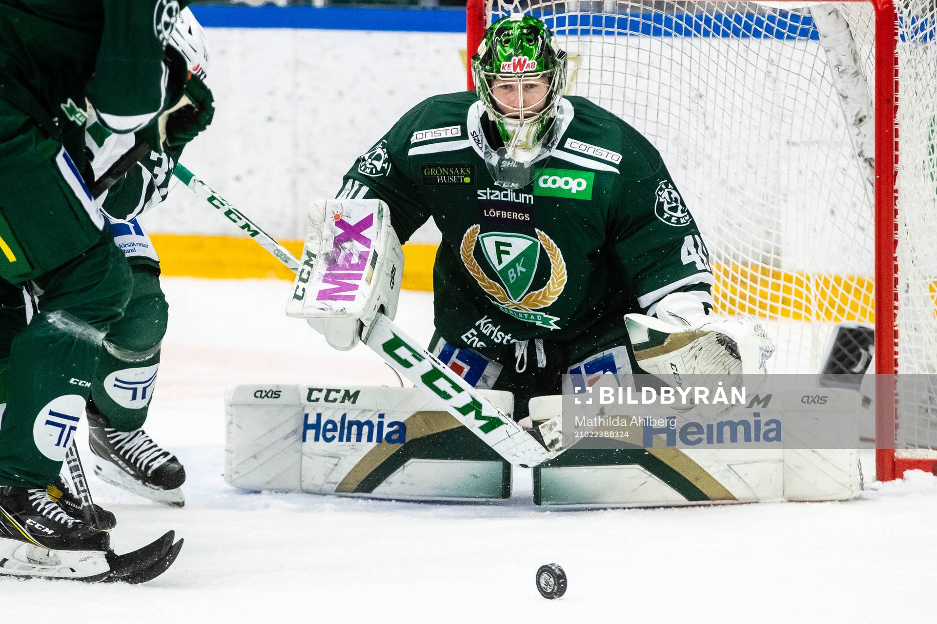 Färjestads målvakt Henrik Haukeland