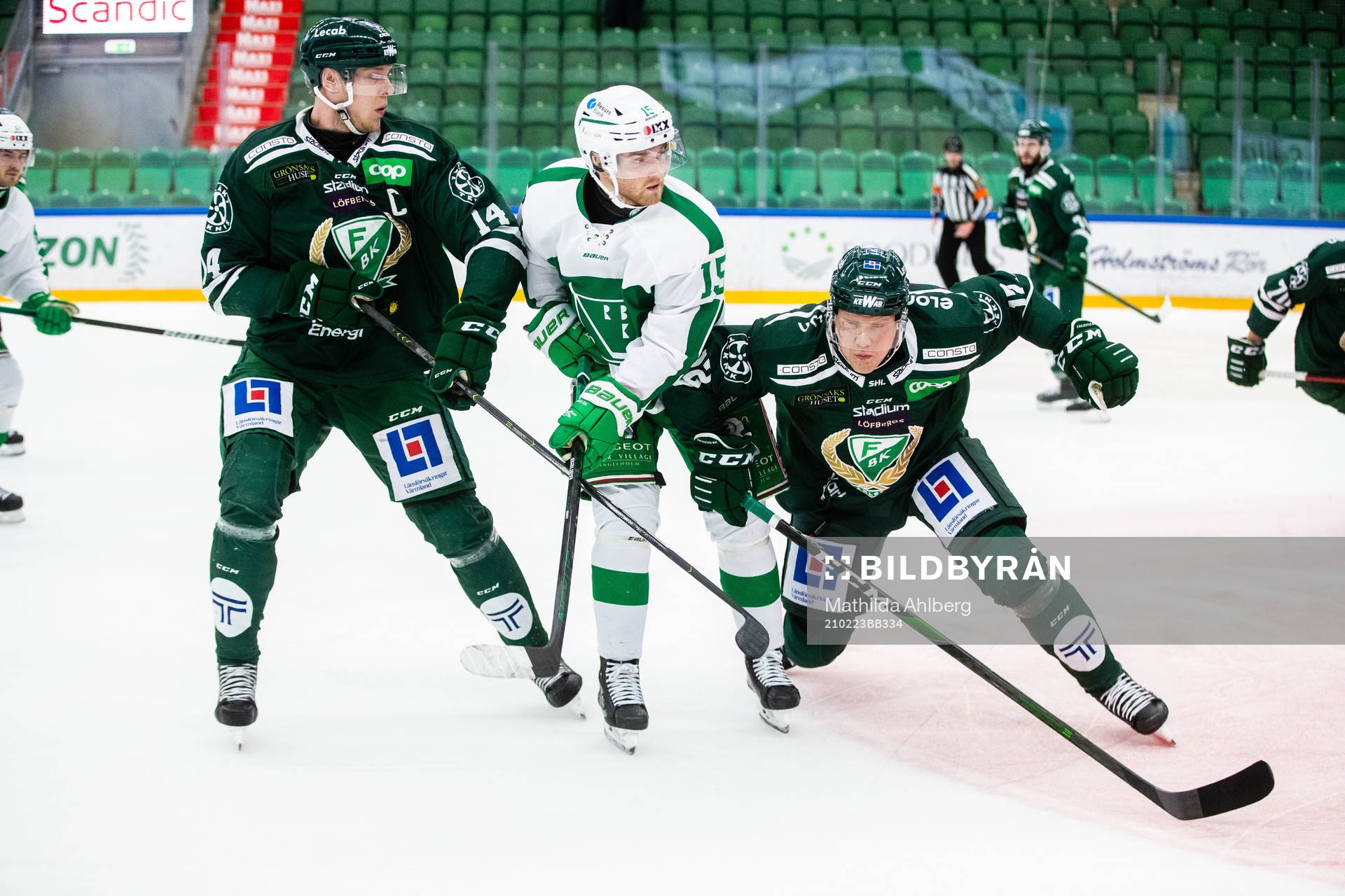 Färjestads Victor Ejdsell och Niclas Lundgren