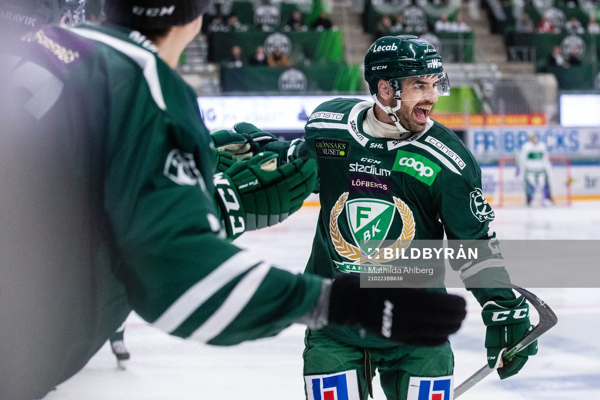 Färjestads Martin Johansson jublar