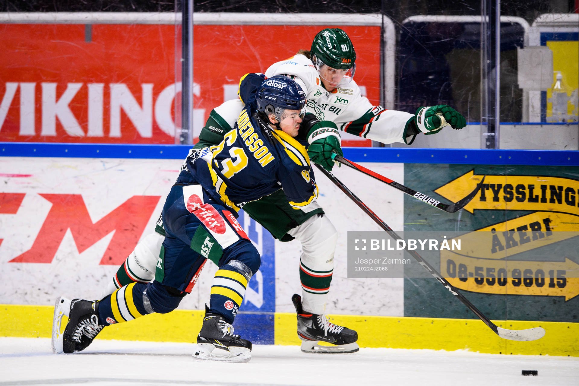 Södertäljes Axel Andersson och Tingsryds Gustav Olhaver