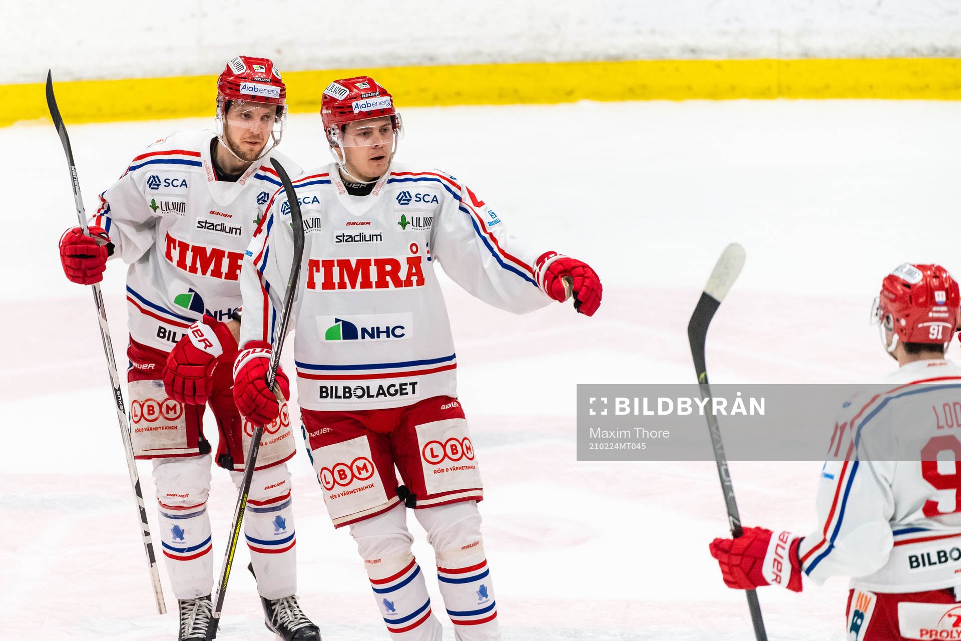 Timrås Jacob Blomqvist och Alexander Lindelöf jublar