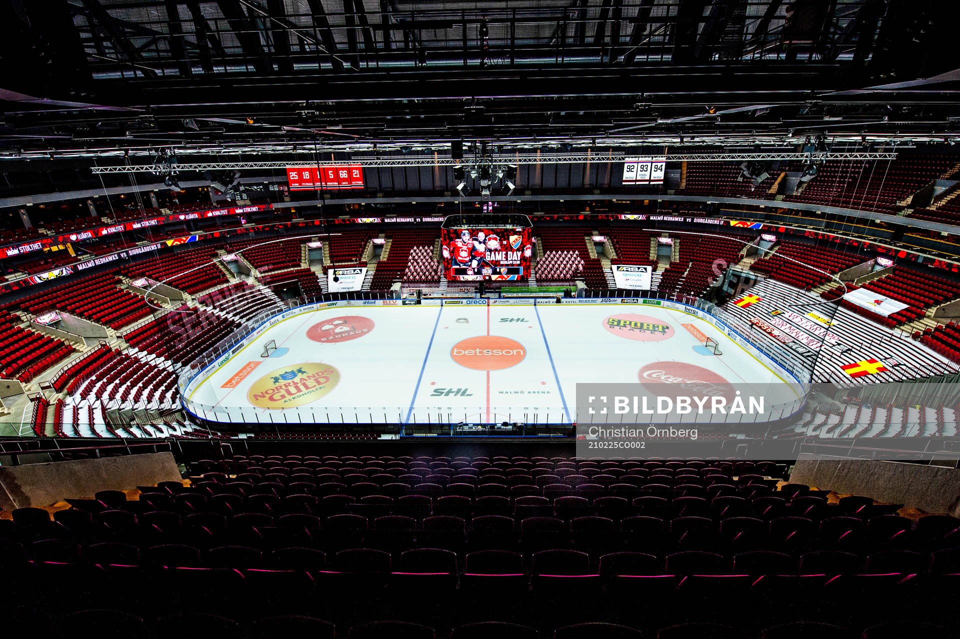 Malmö arena innan ishockeymatchen i SHL mellan Malmö