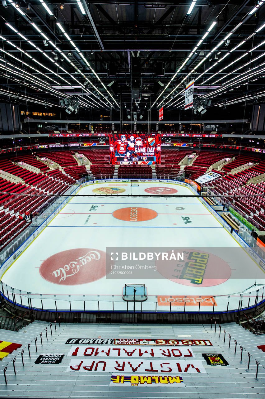 Malmö arena innan ishockeymatchen i SHL mellan Malmö