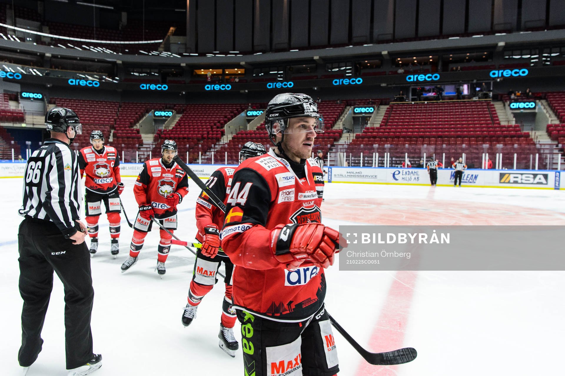 Malmö Redhawks Jesper Jensen Aabo jublar