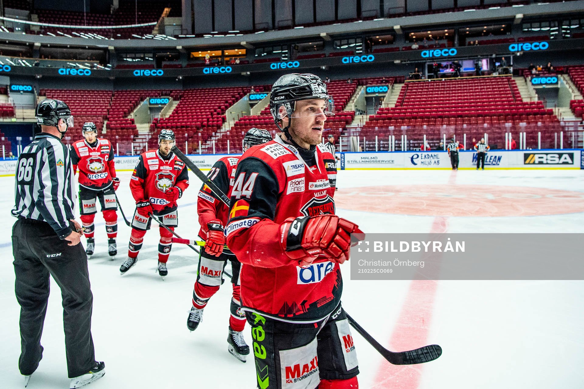 Malmö Redhawks Jesper Jensen Aabo jublar