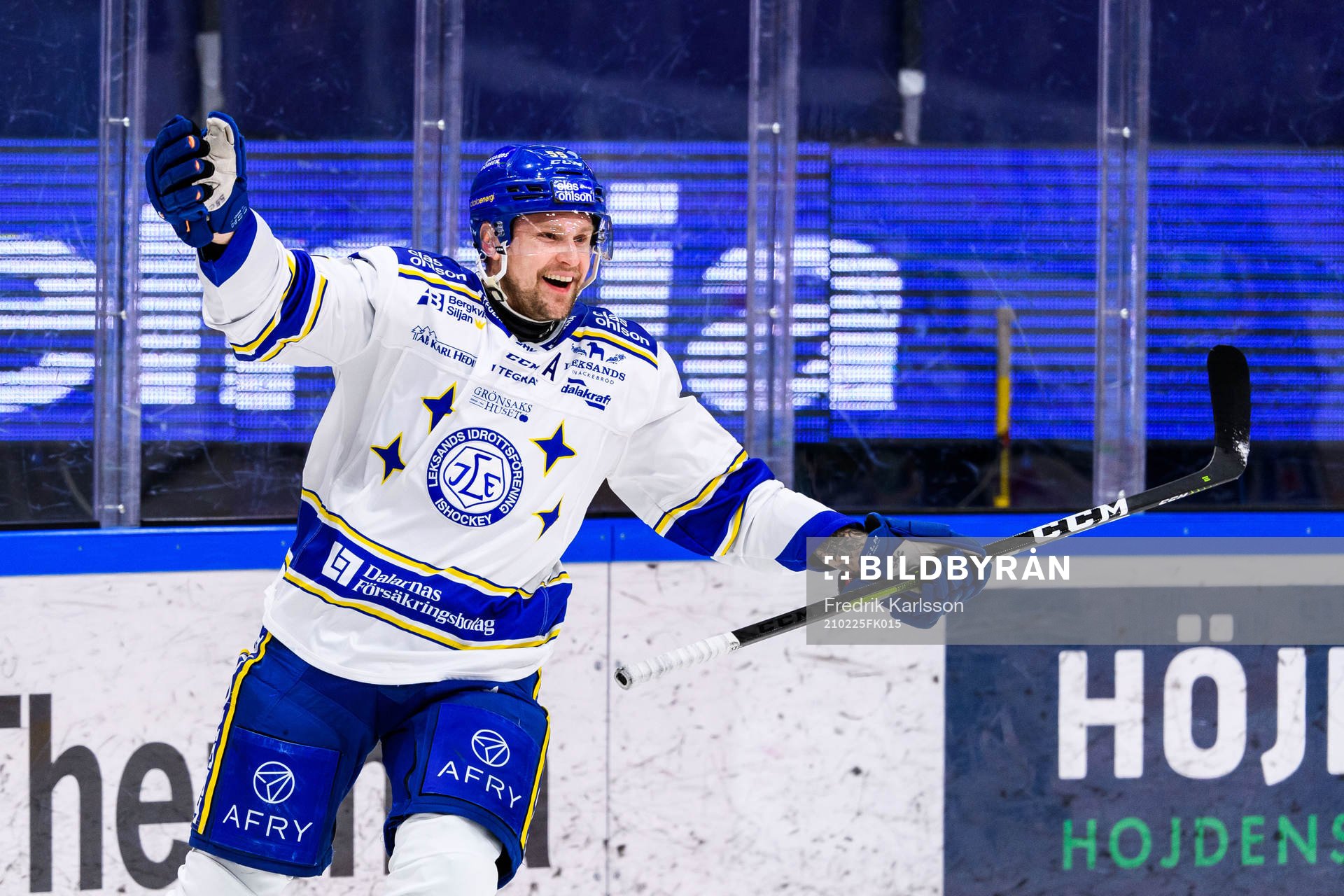 Leksands Jonas Ahnelöv jublar