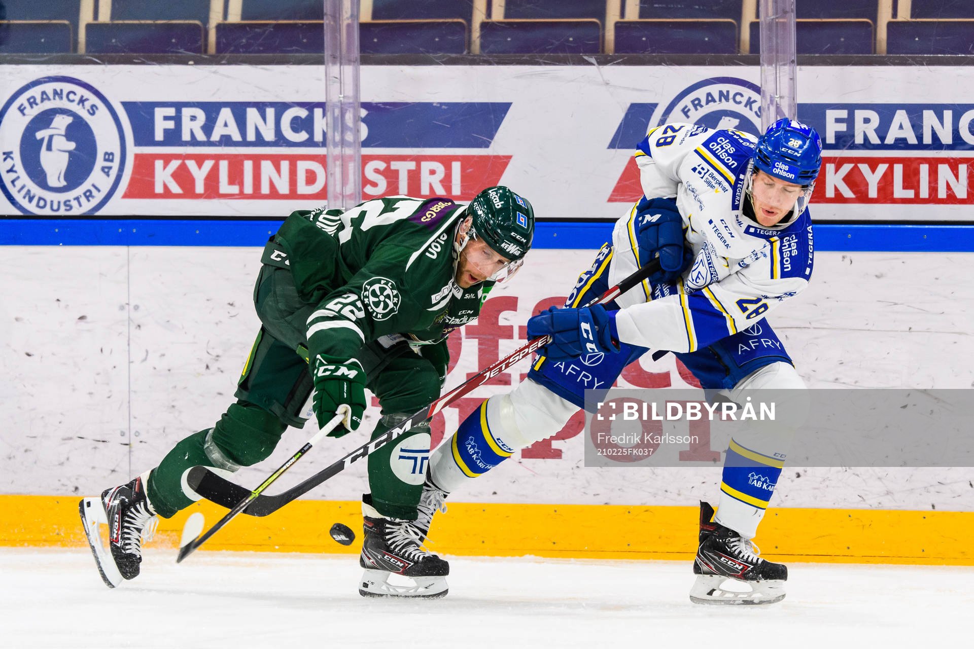 Färjestads Per Åslund och Leksands Mattias Göransson