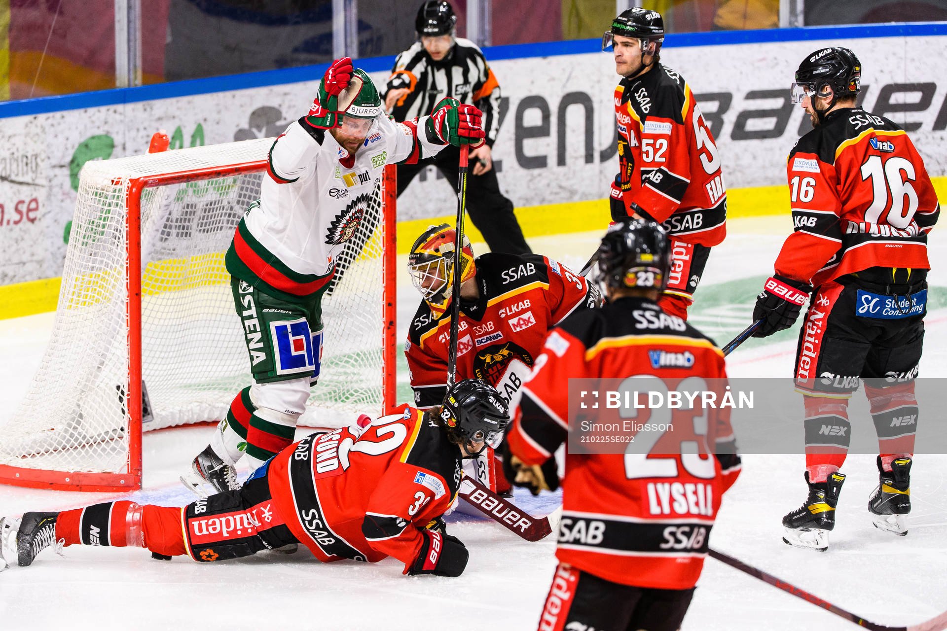 Frölundas Robin Alvarez jublar
