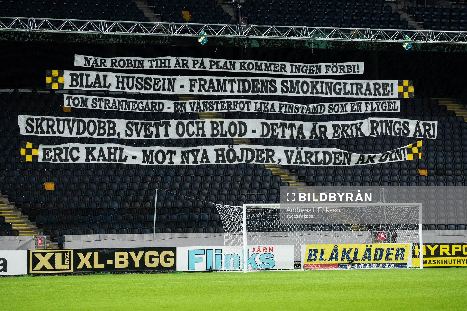 Banderoller på läktaren