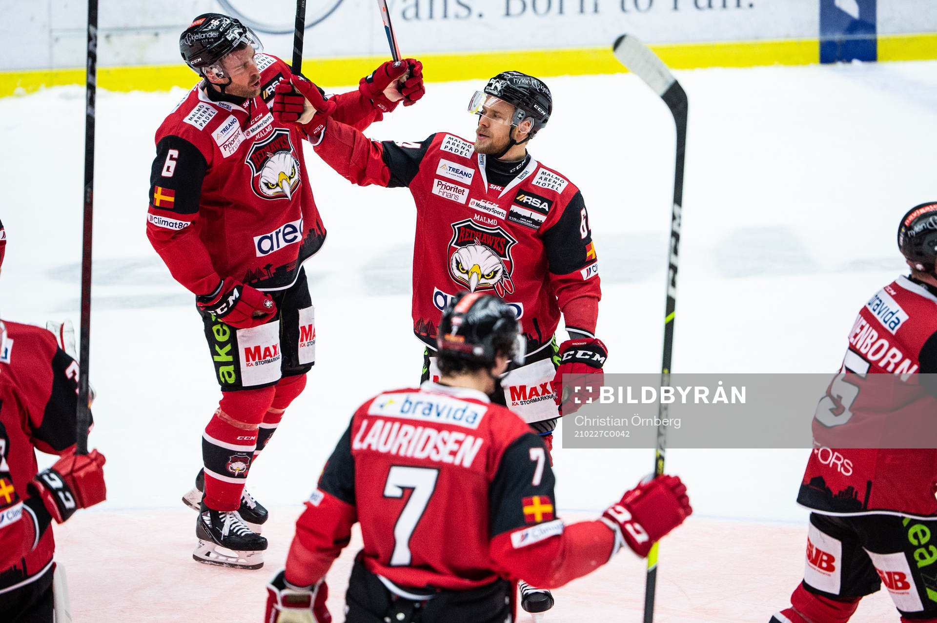 Malmö Redhawks Victor Backman jublar