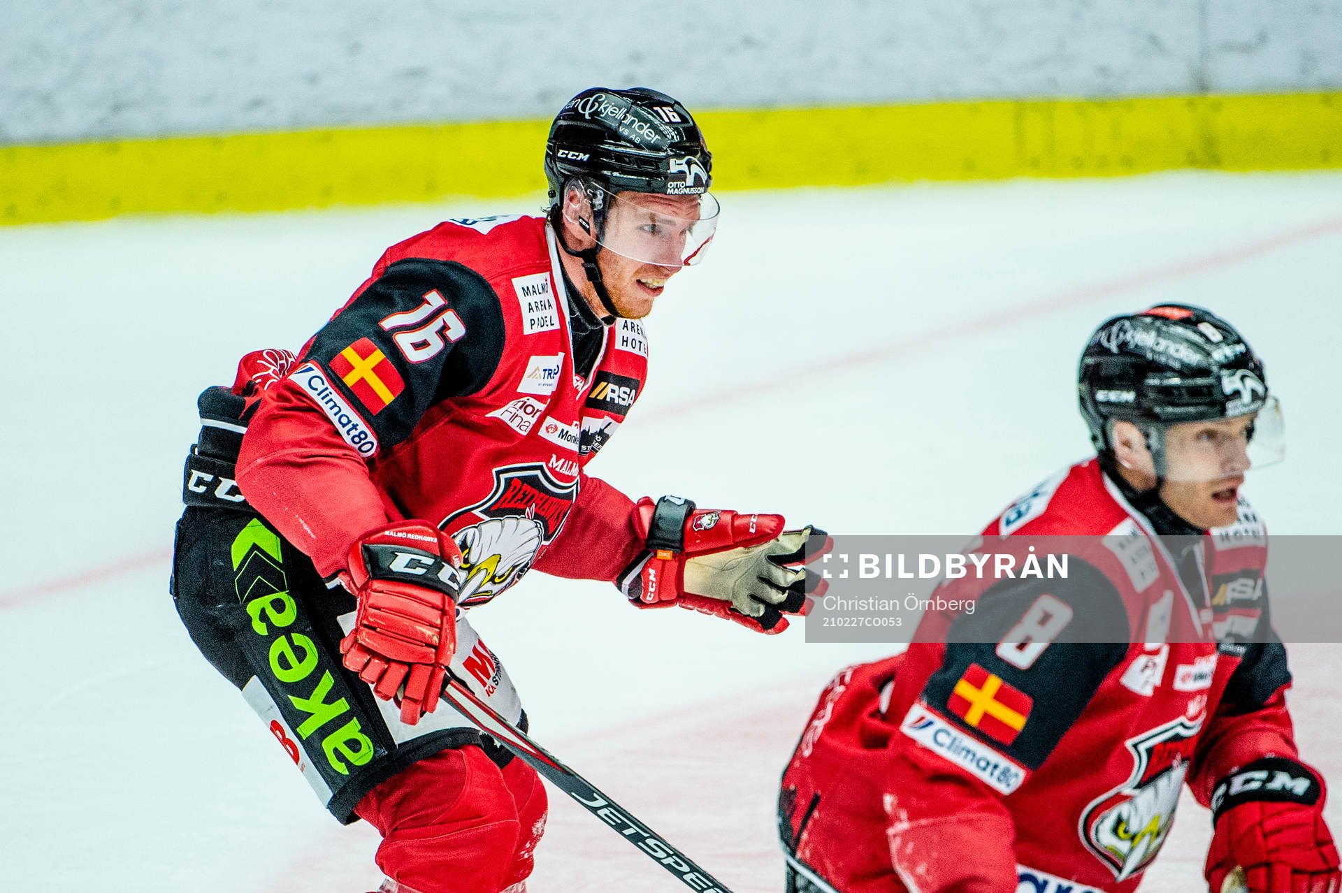 Malmö Redhawks Matias Lassen blodig