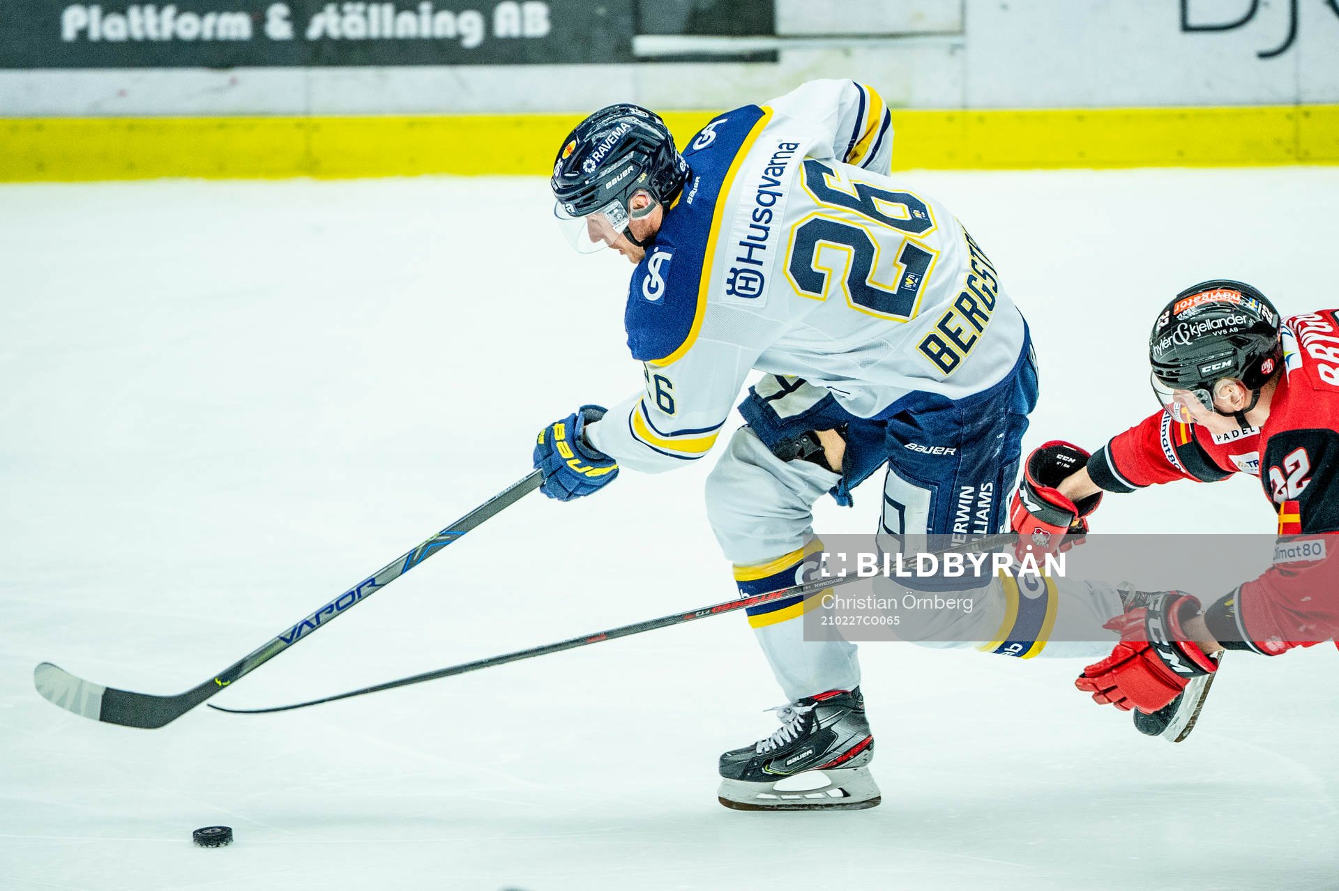 s Alexander Bergström mot Malmö Redhawks Lars Bryggman