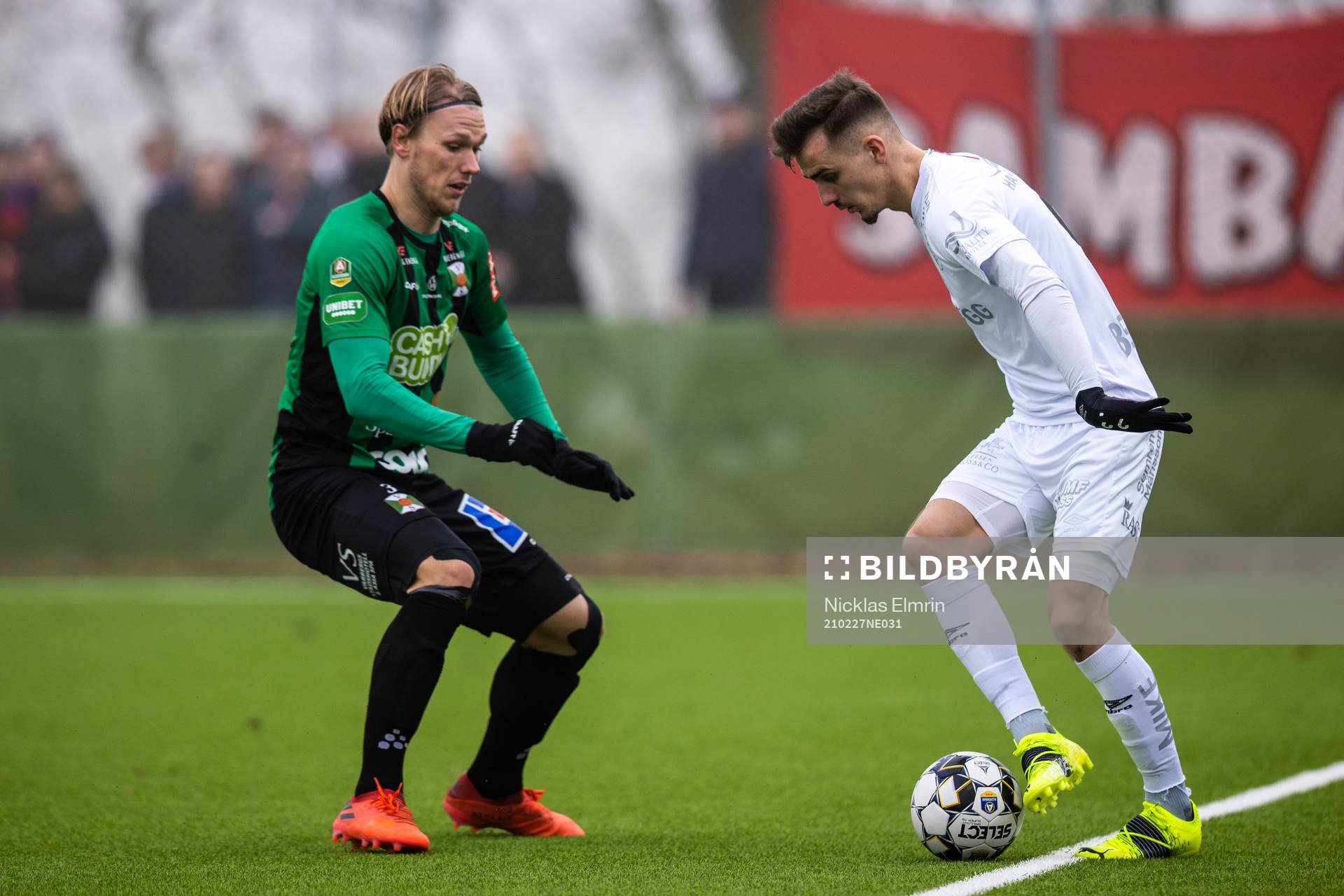 under fotbollsmatchen i träningsmatchen mellan Varberg och