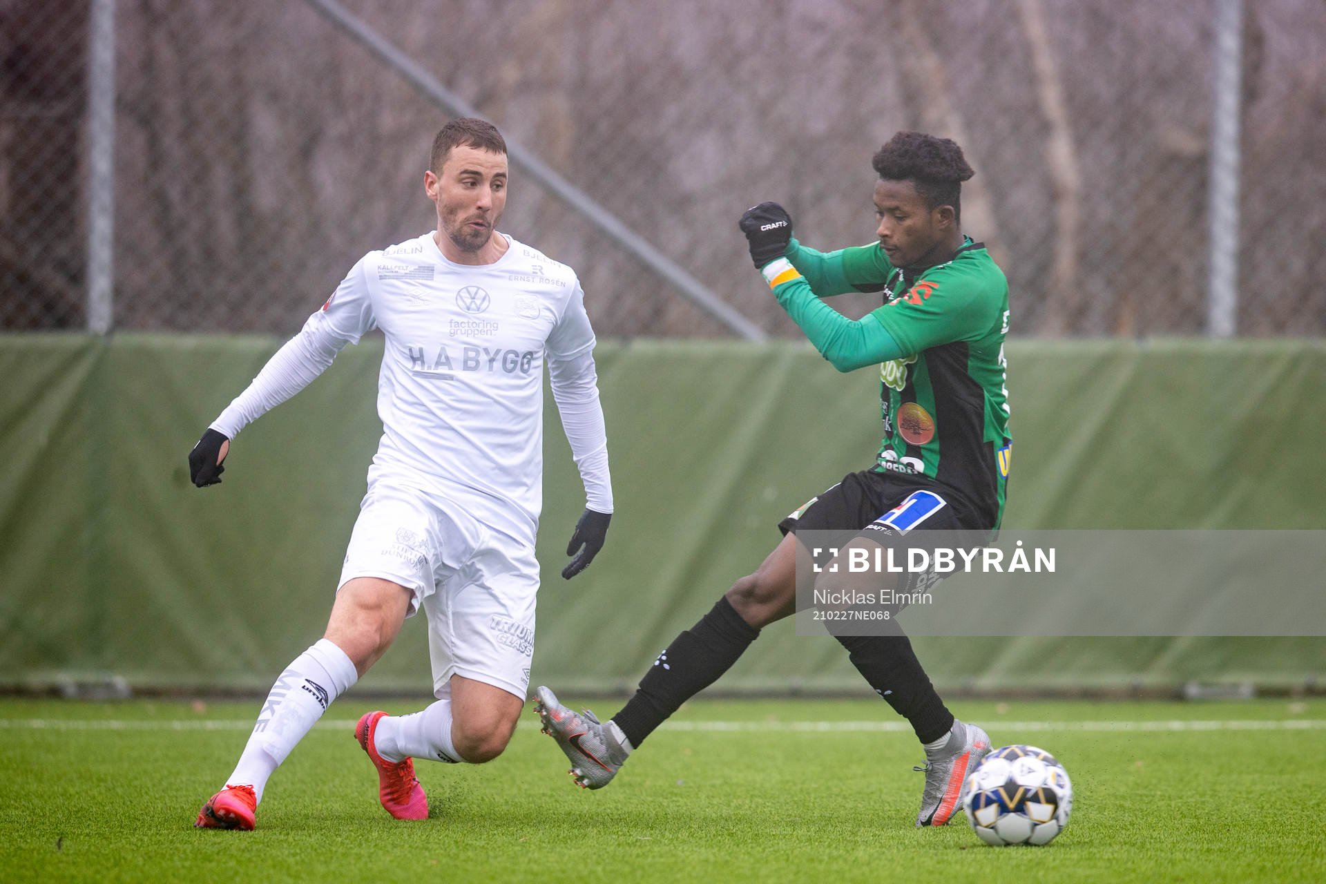 under fotbollsmatchen i träningsmatchen mellan Varberg och