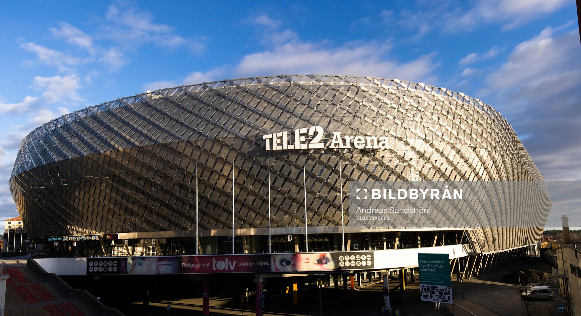 Vy över Tele2 Arena