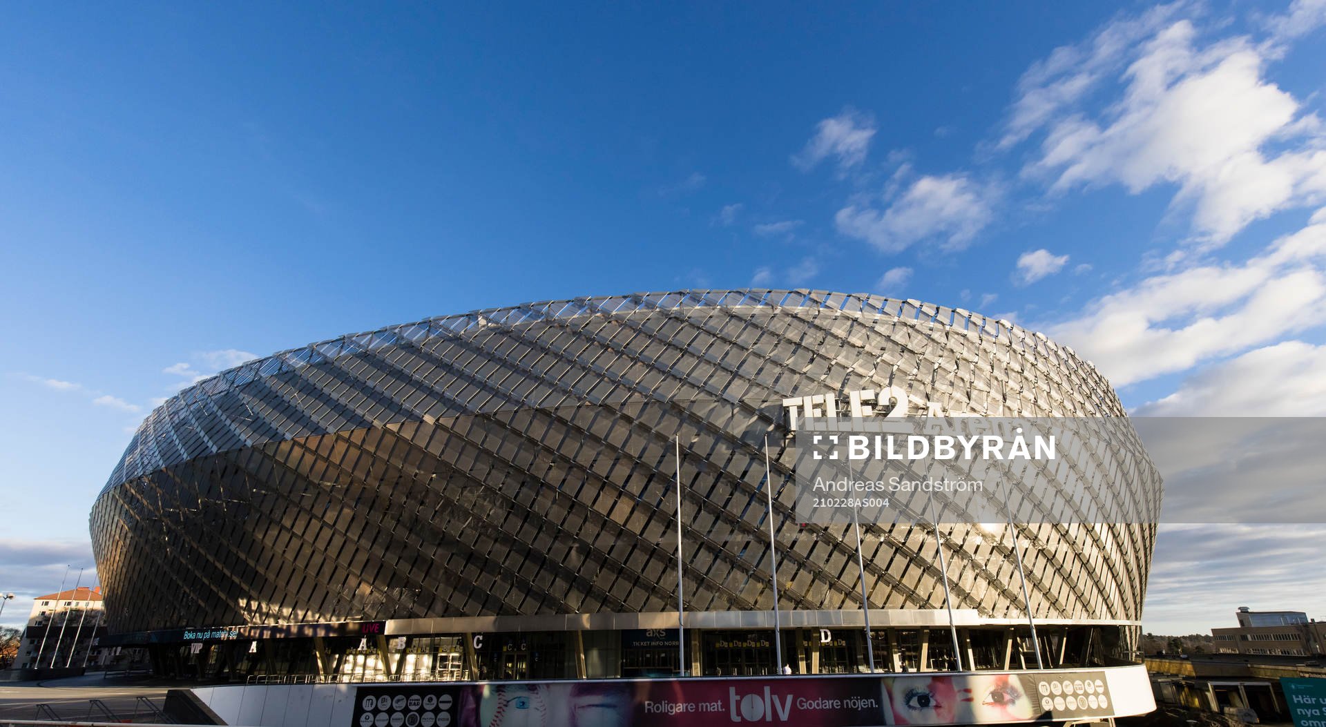 Vy över Tele2 Arena