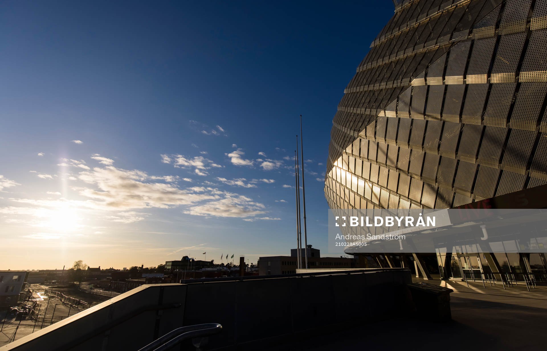 Vy över Tele2 Arena