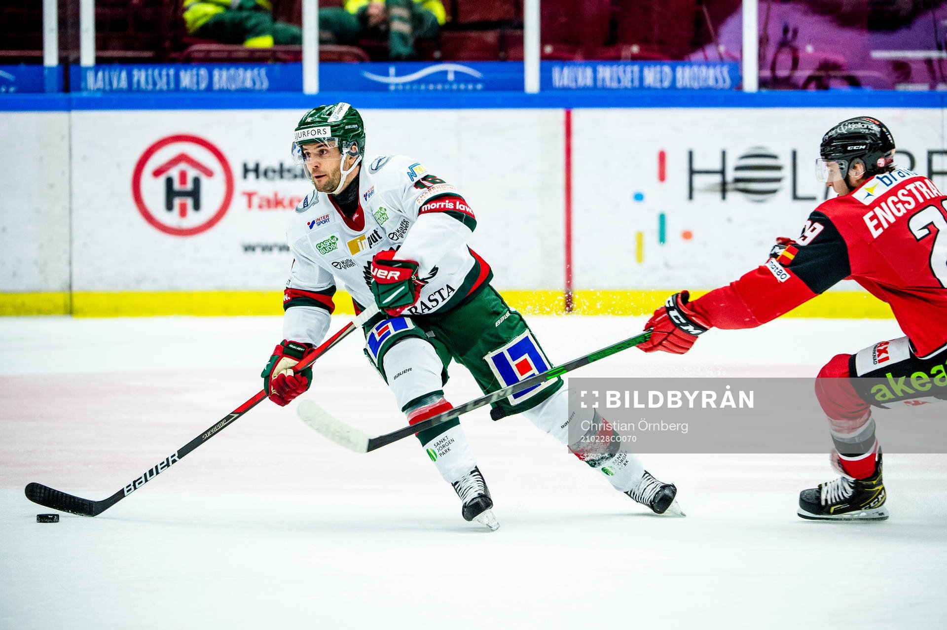 Frölundas Stefan Elliot mot Malmö Redhawks Eric Engstrand