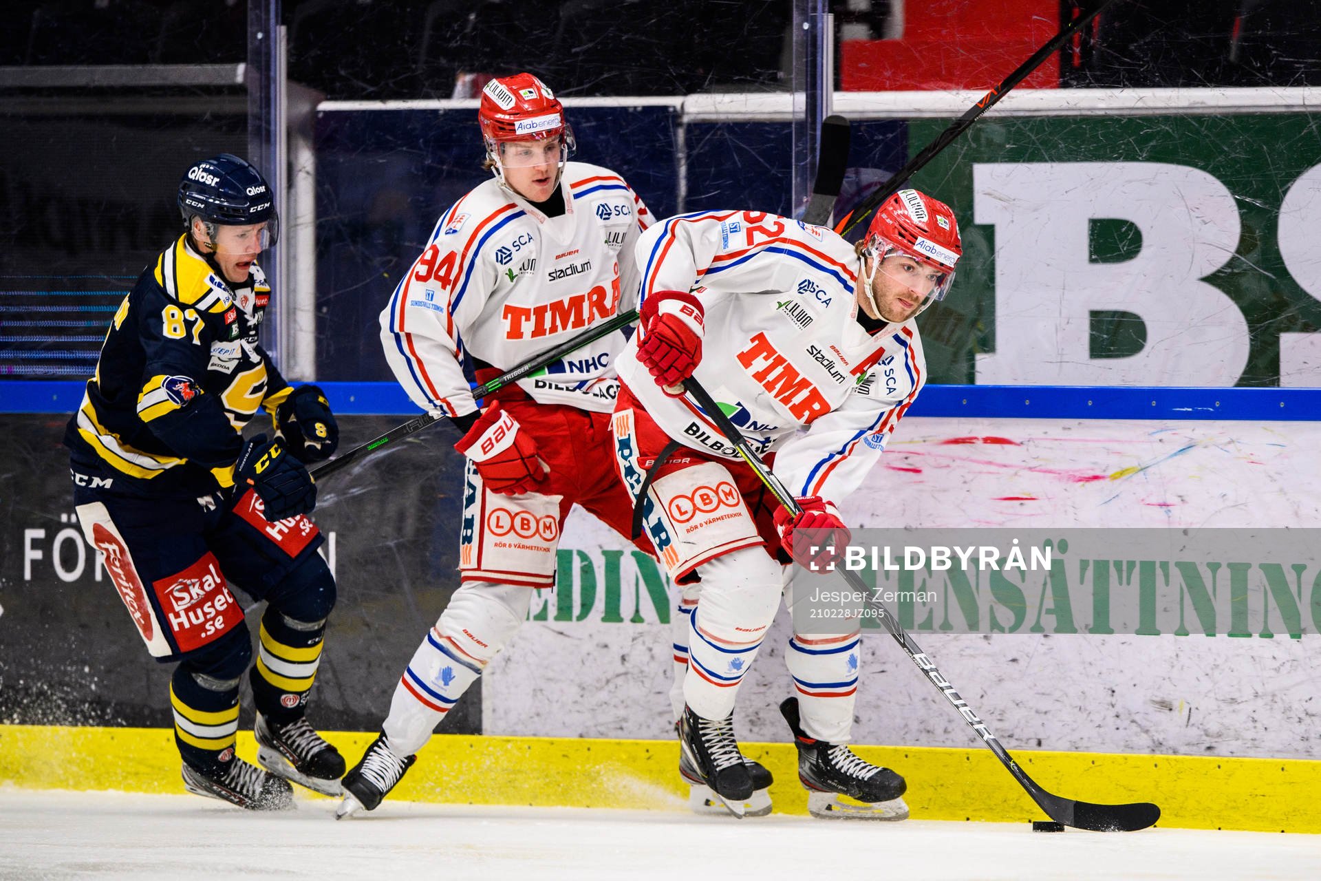 Södertäljes Hugo Gustafsson mot Timrås Sebastian