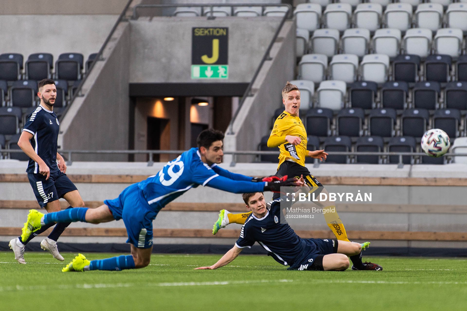 Elfsborgs Jeppe Møldrup Okkels gör 0-1 bakom Utsiktens