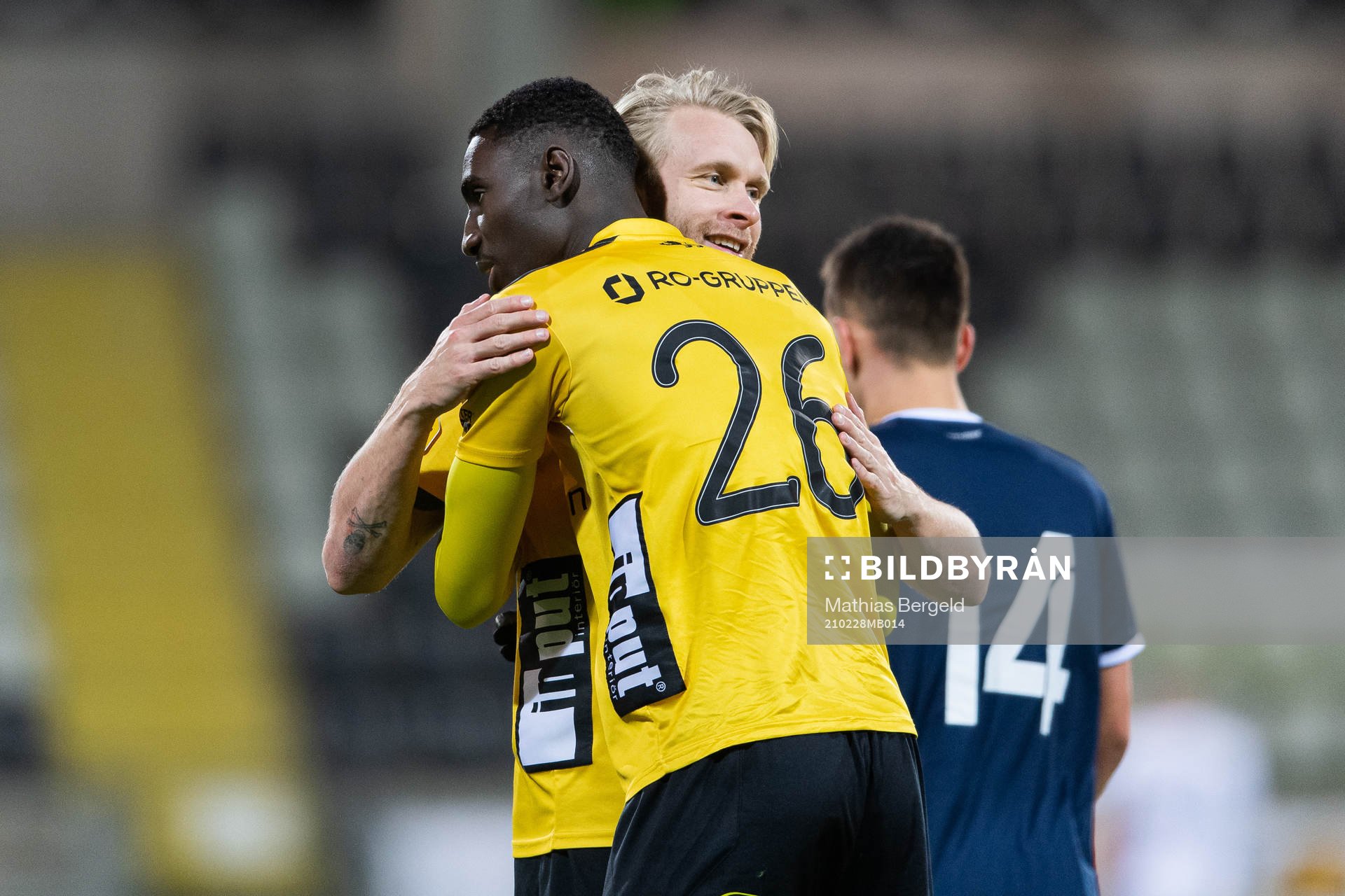Elfsborgs Marokhy Ndione jublar med Johan Larsson