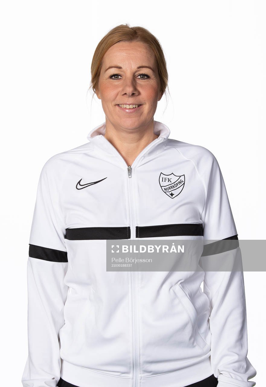 IFK Norrköpings assisterande tränare Christin Lilja poserar för ett porträtt den 1 mars 2021 i Norrköping.