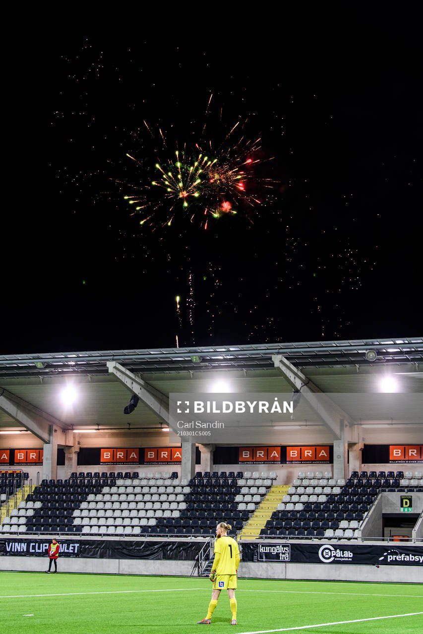 Fyrverkerier utanför Bravida Arena