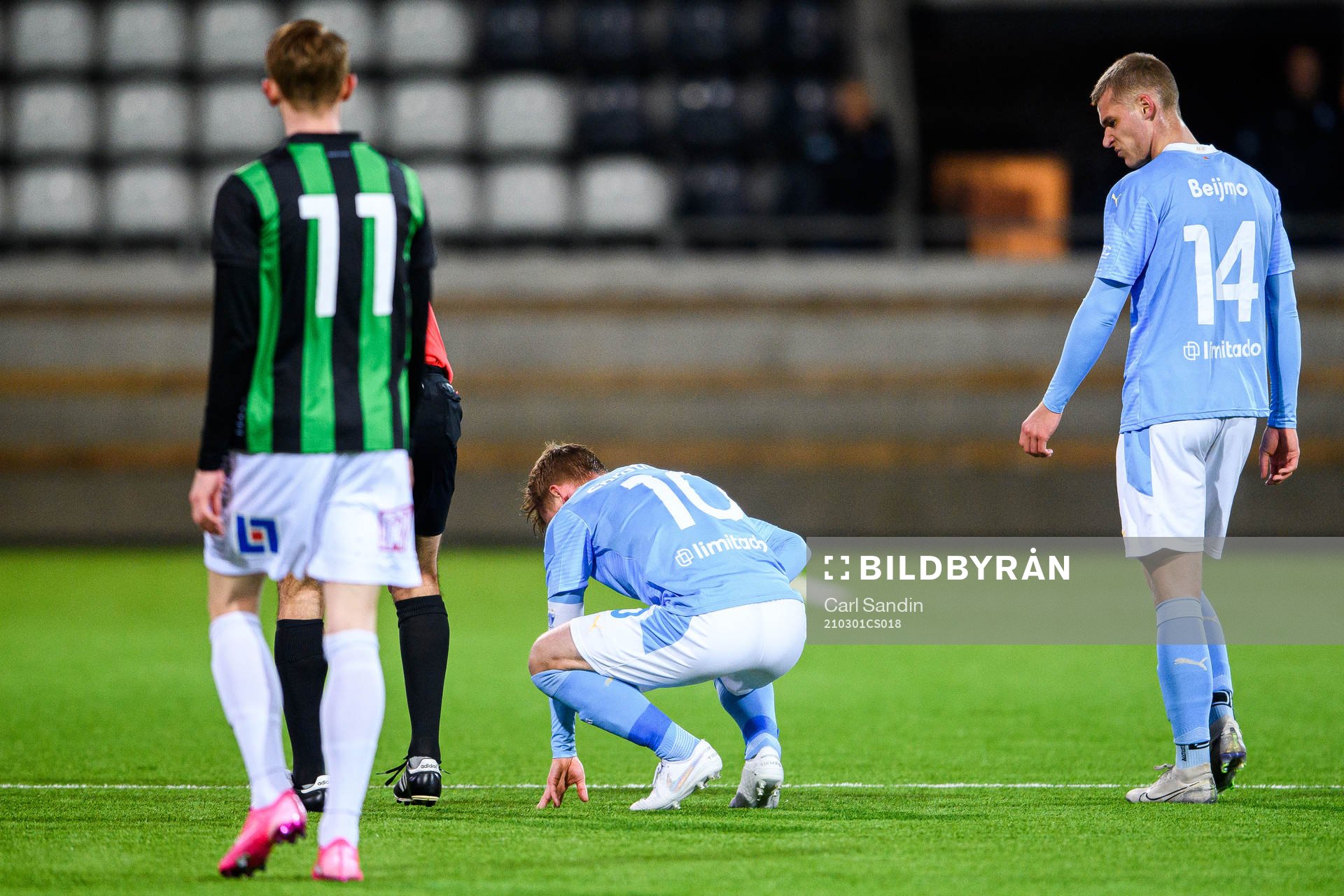 Malmö FFs Anders Christiansen har ont