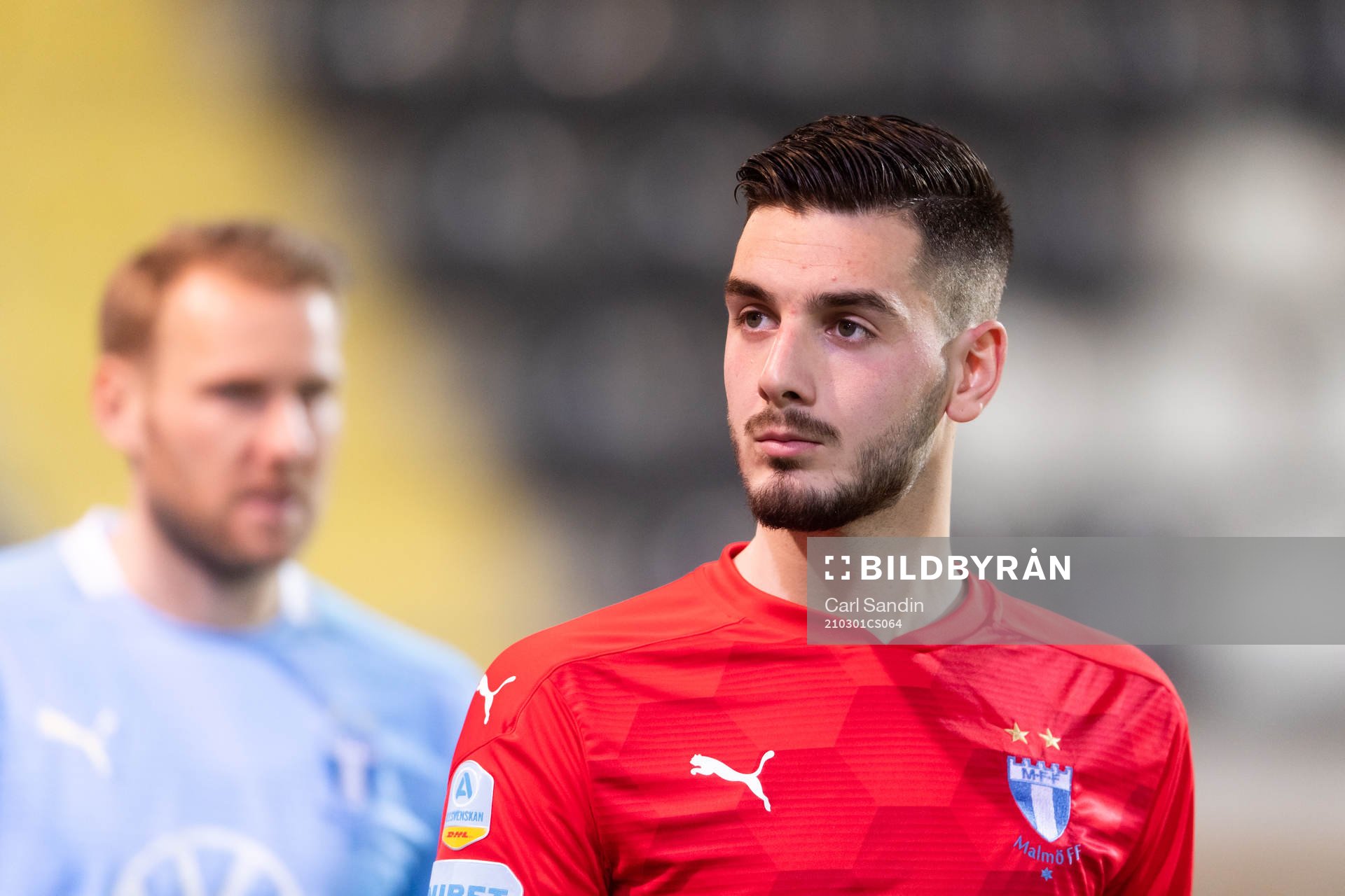 Malmö FFs målvakt Marko Johansson innan fotbollsmatchen i