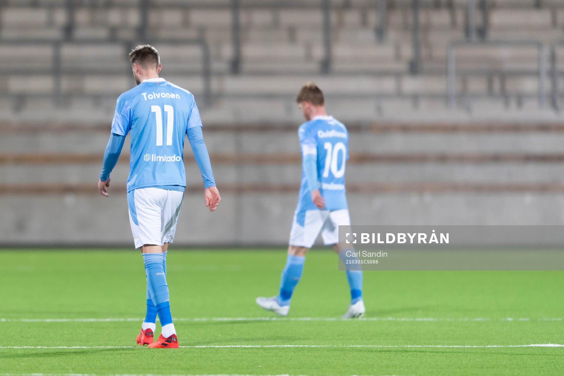 Malmö FFs Ola Toivonen och Anders Christiansen deppar