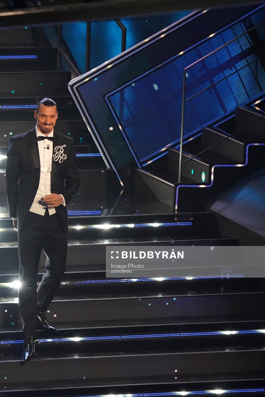 Zlatan Ibrahimovic attends the Sanremo Music Festival 2021
