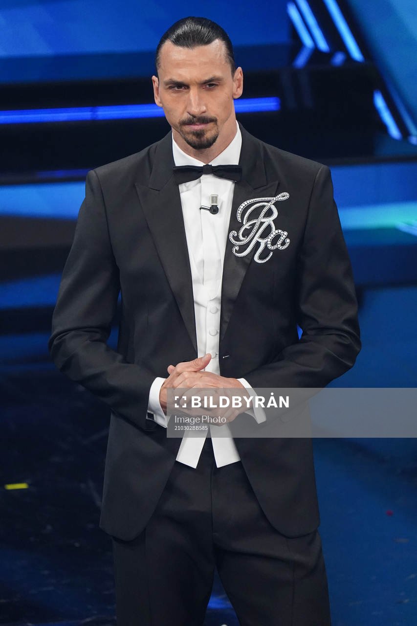 Zlatan Ibrahimovic attends the Sanremo Music Festival 2021