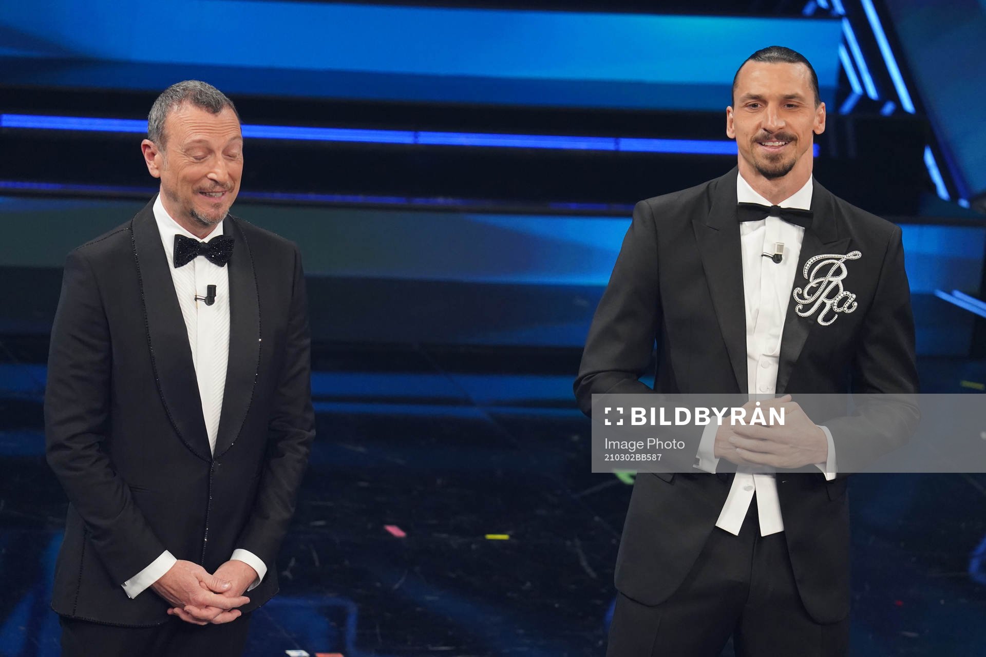 Zlatan Ibrahimovic attends the Sanremo Music Festival 2021