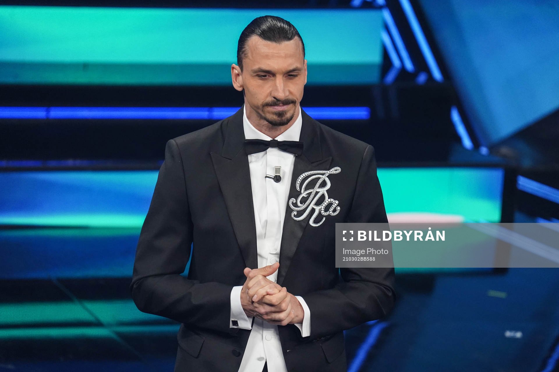 Zlatan Ibrahimovic attends the Sanremo Music Festival 2021