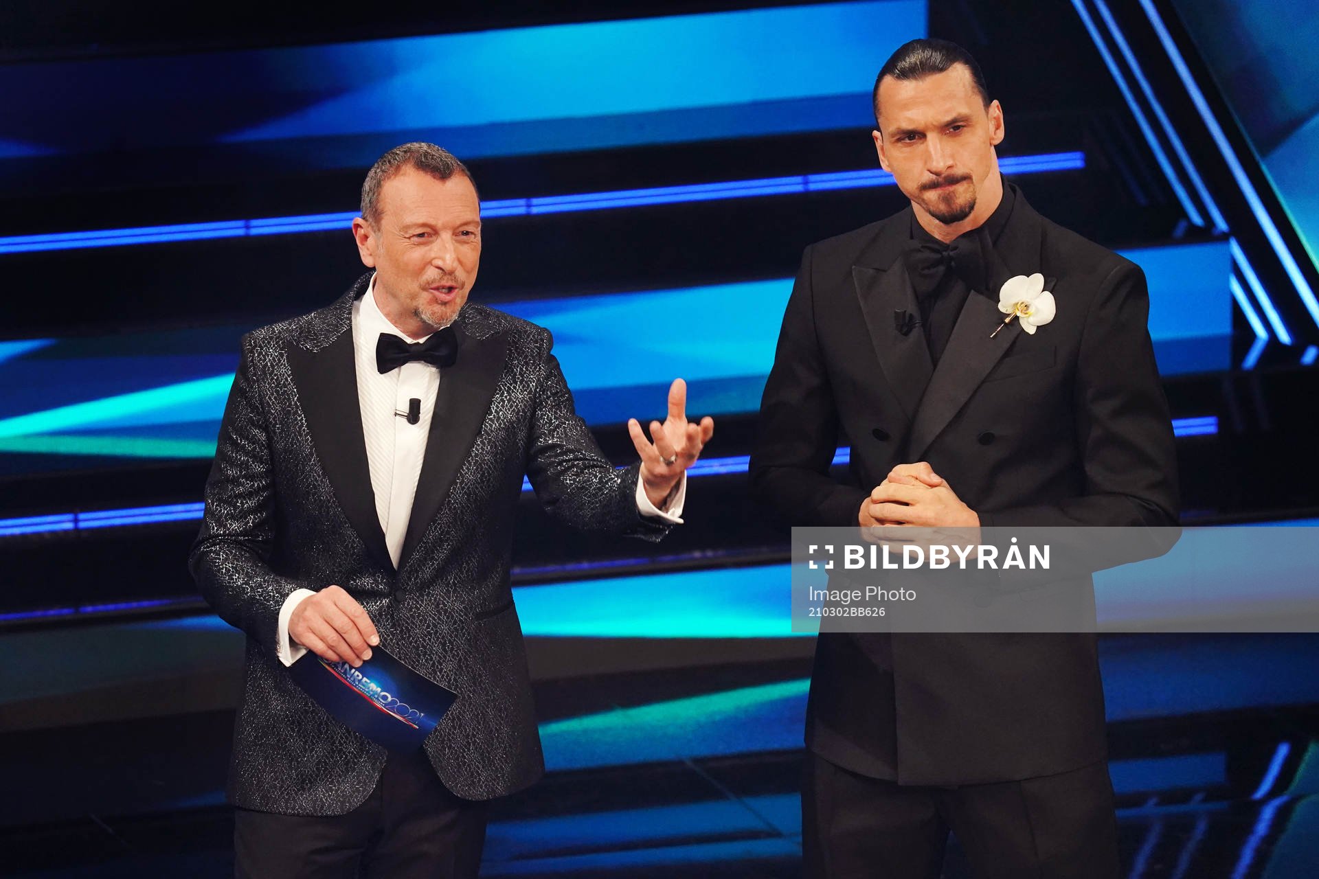 Zlatan Ibrahimovic attends the Sanremo Music Festival 2021