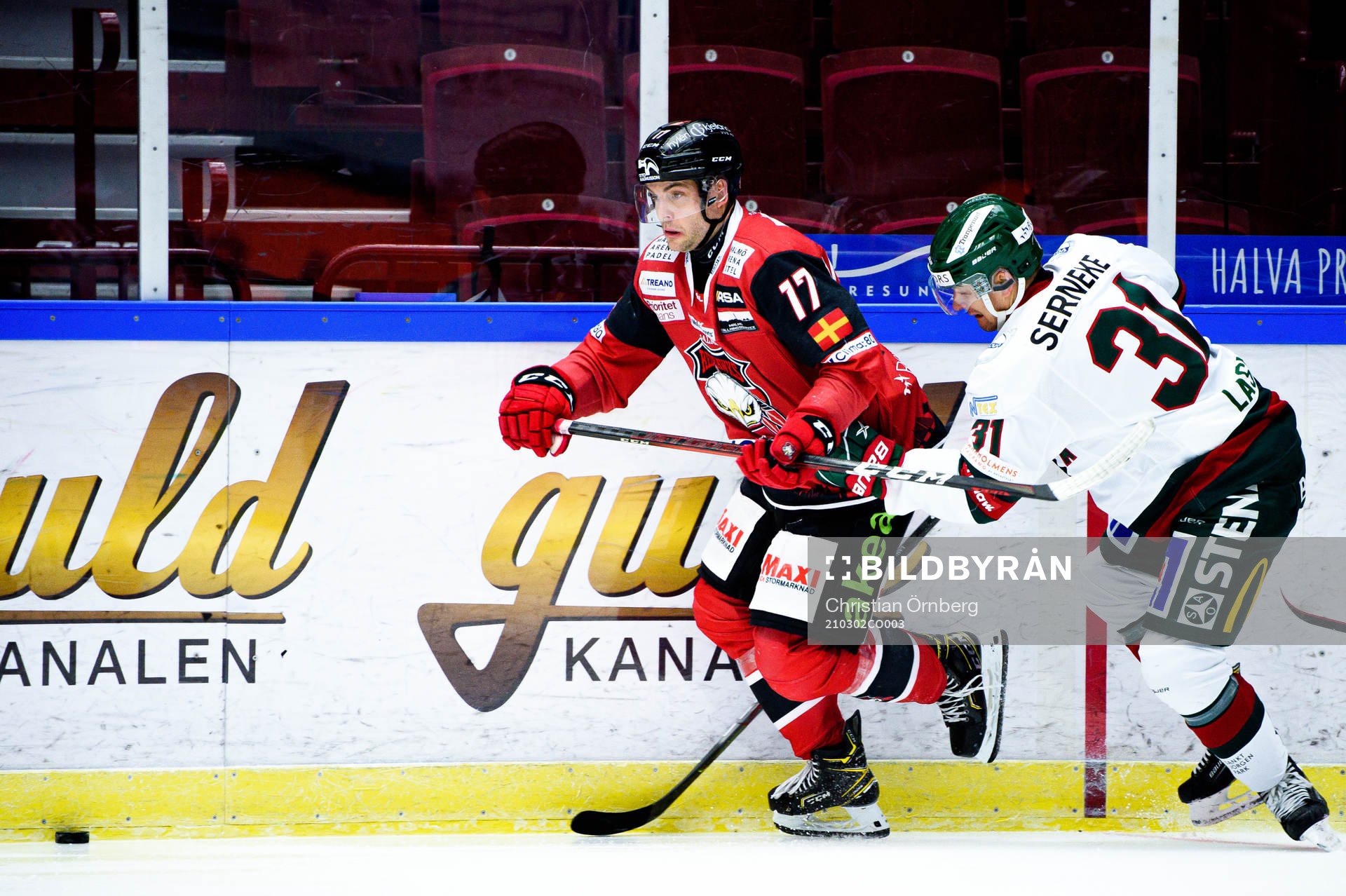 Malmö Redhawks Pathrik Westerholm och Frölundas Nicklas