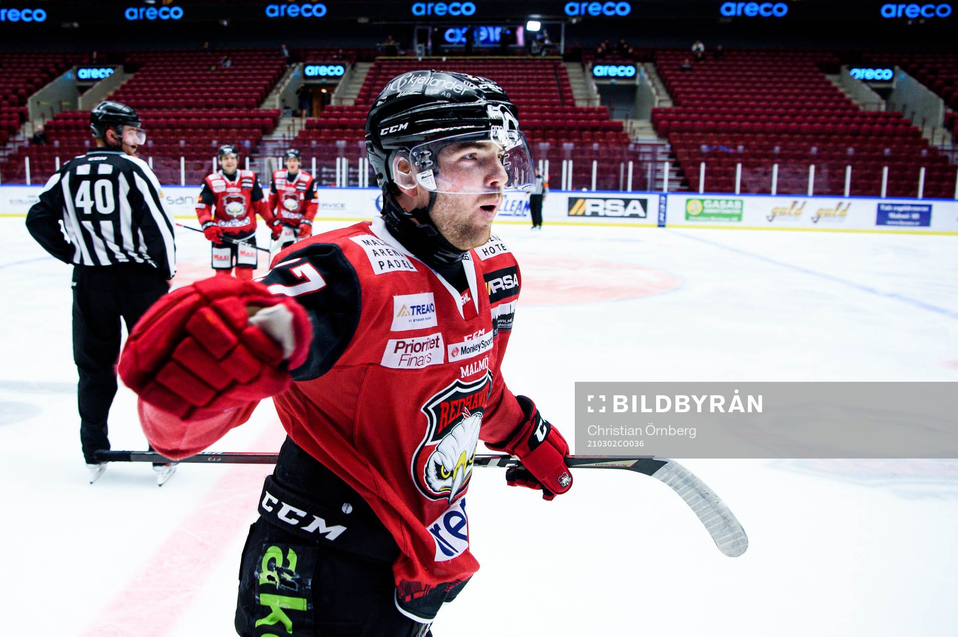 Malmö Redhawks Ponthus Westerholm jublar