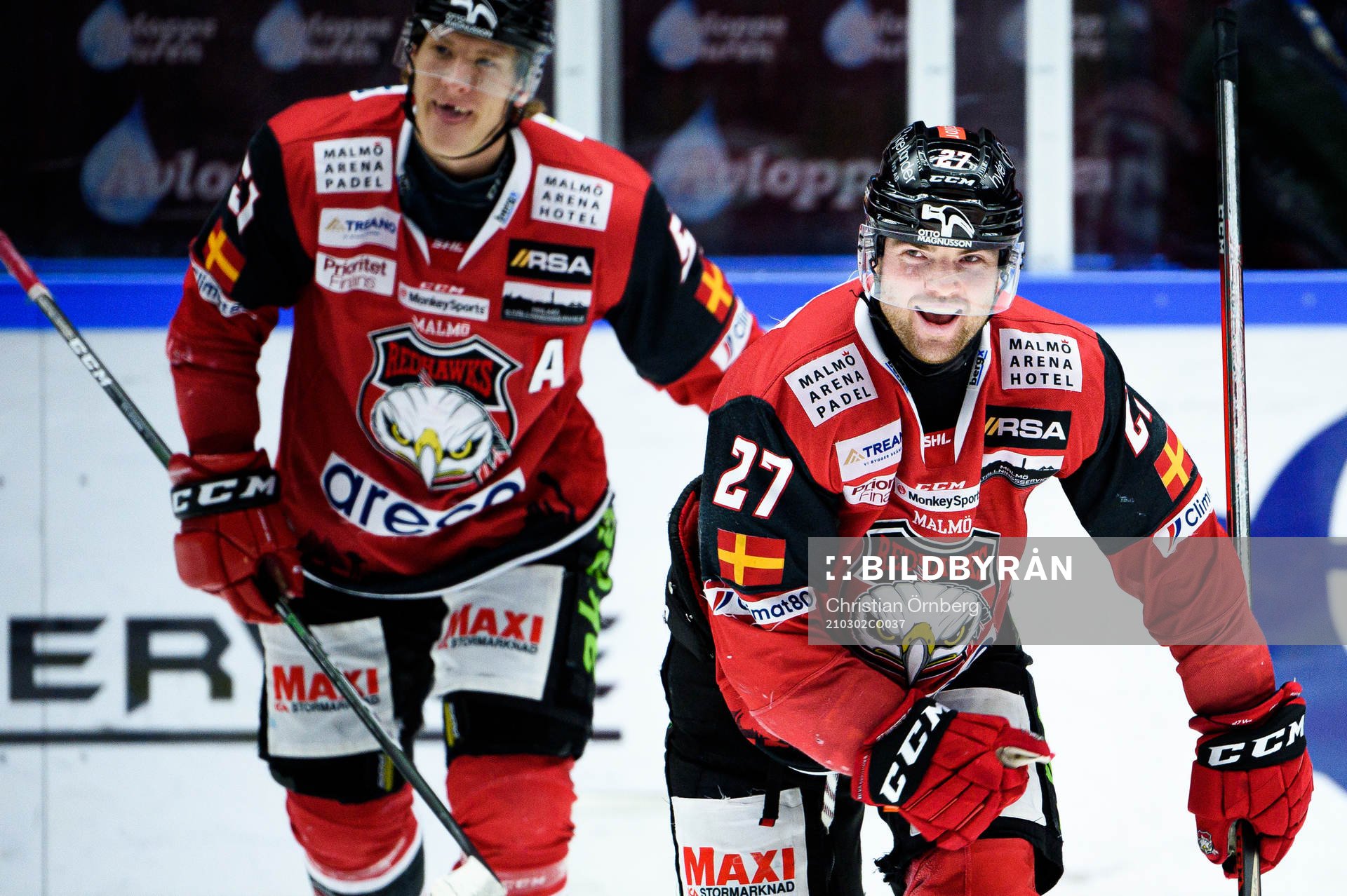 Malmö Redhawks Ponthus Westerholm jublar