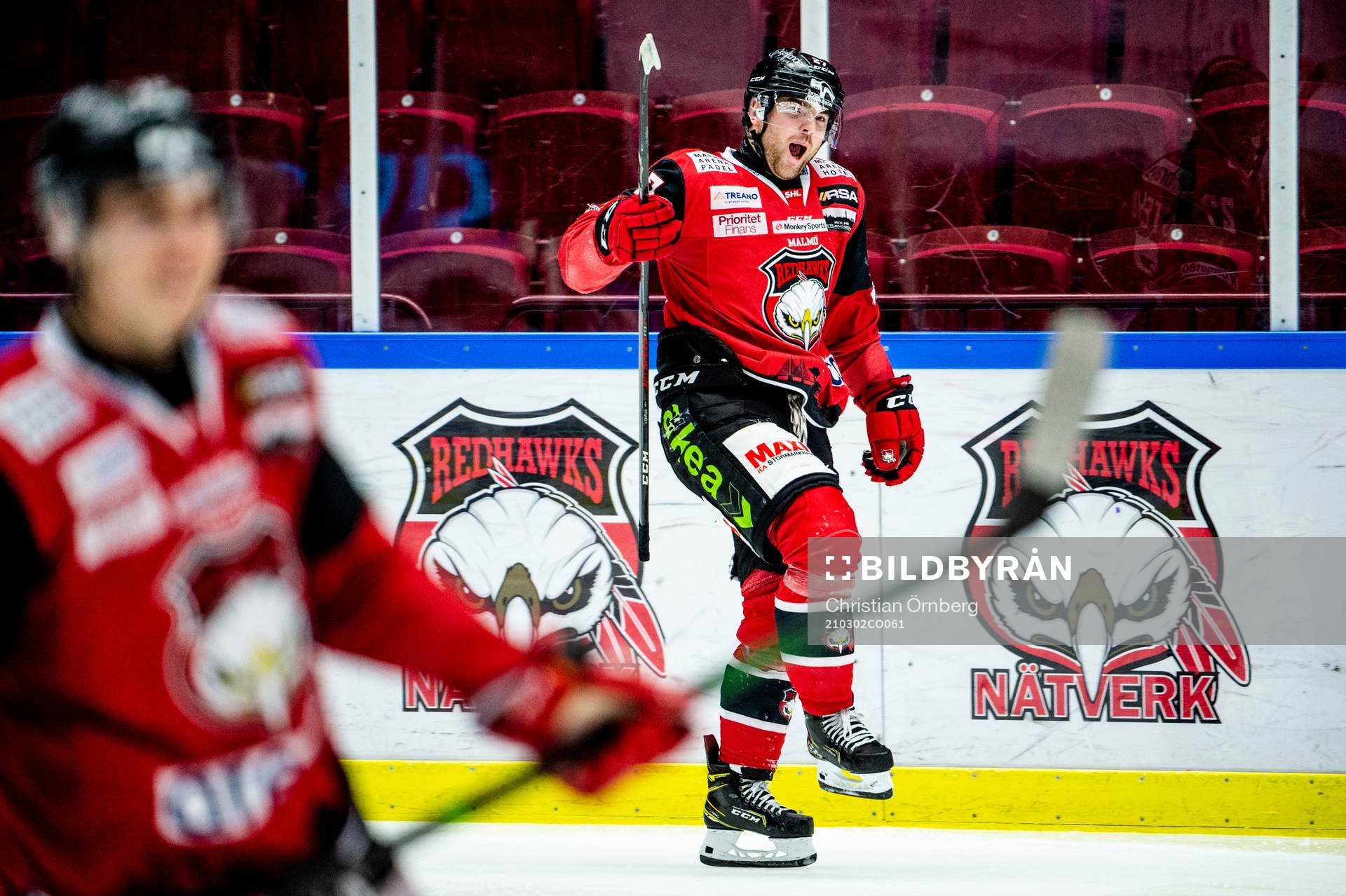 Malmö Redhawks Ponthus Westerholm jublar