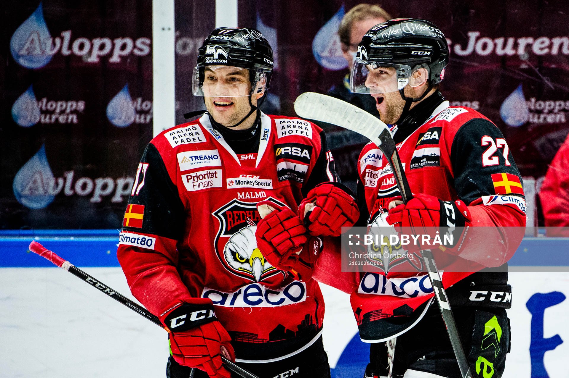 Malmö Redhawks Pathrik Westerholm och Ponthus Westerholm