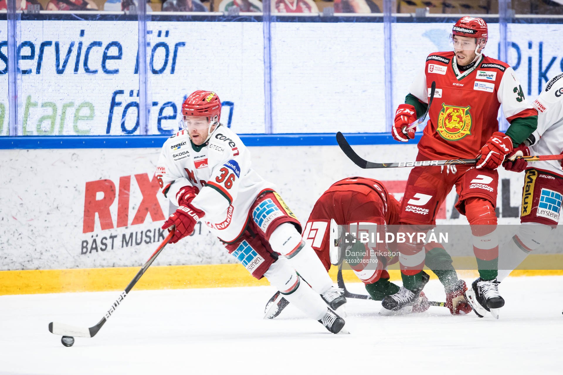 Modos Sebastian Ohlssonunder ishockeymatchen i