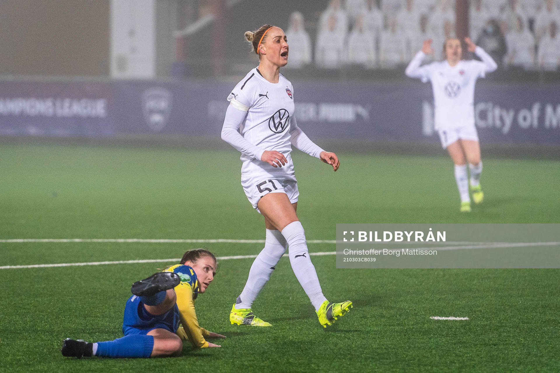 Sanne Troelsgaard of Rosengård looks dejected