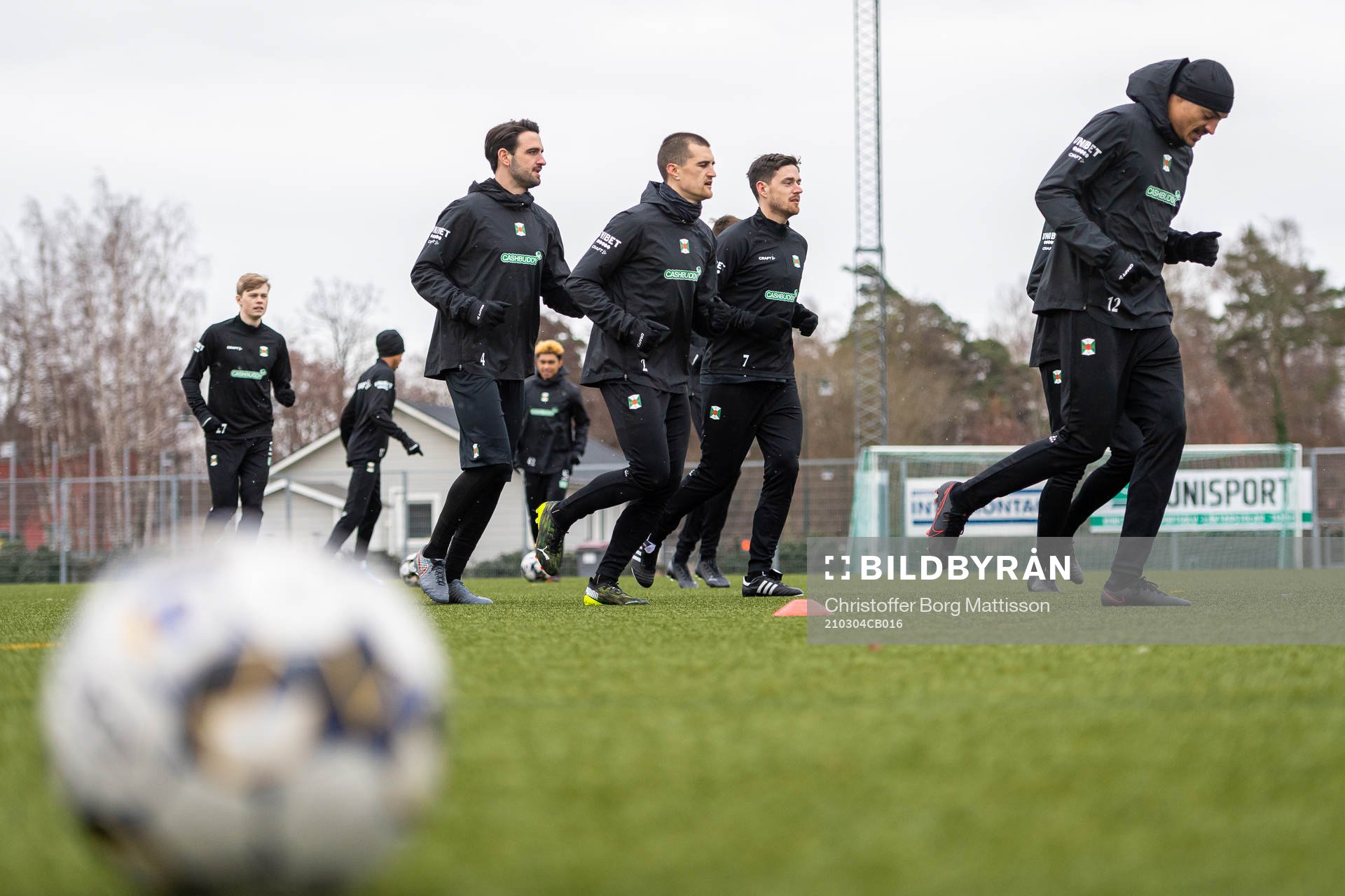 Spelarna värmer upp